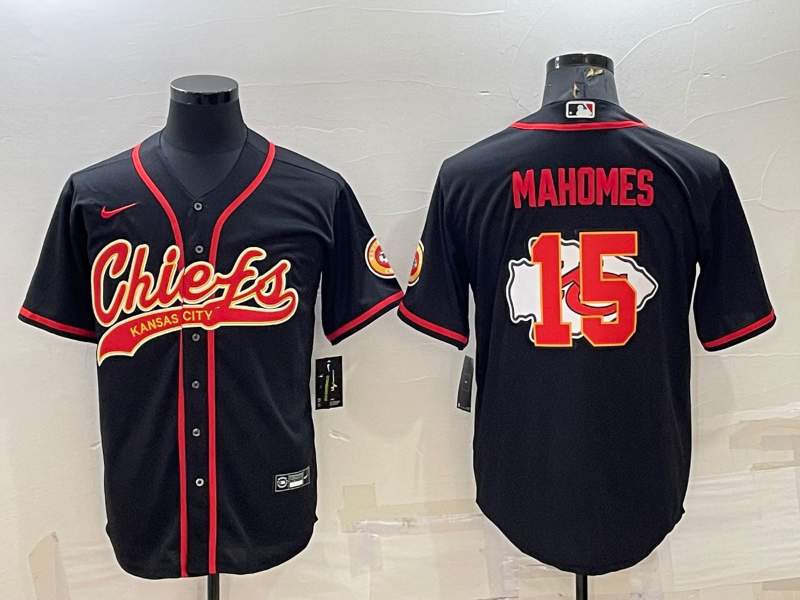 Men's Kansas City Chiefs Patrick Mahomes Black Player Game Jersey Joint Edition football jersey product view 1