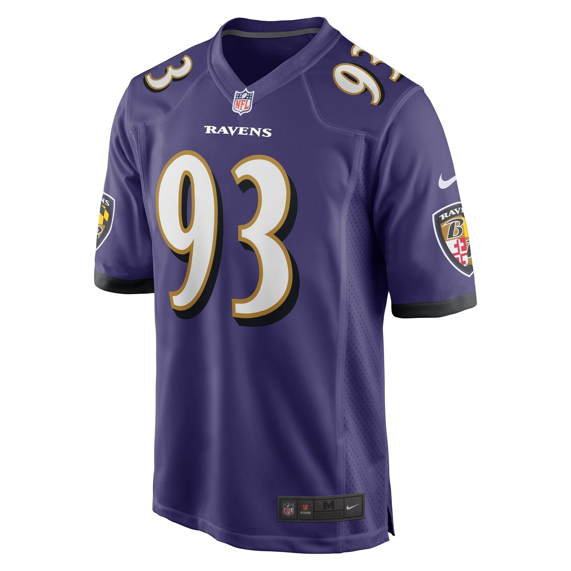 Bravvion Roy Baltimore Ravens Game Jersey - Purple football jersey product view 2