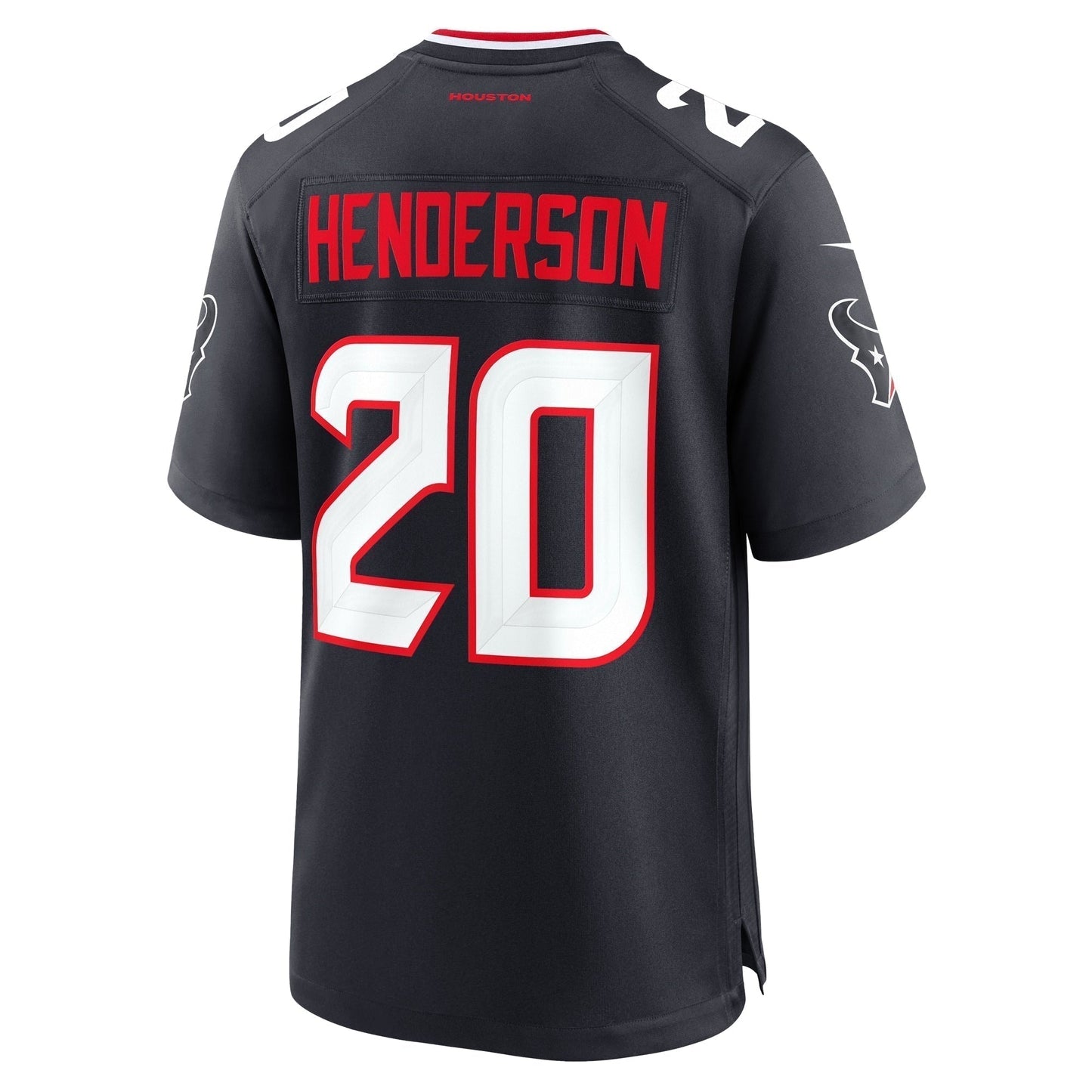 C.J. Henderson Houston Texans Team Game Jersey - Navy football jersey product view 3