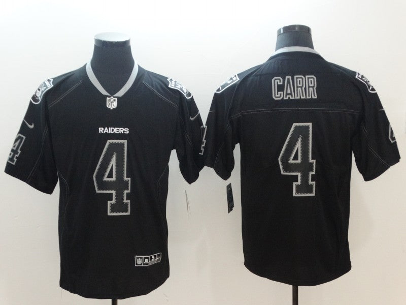 Men's Las Vegas Raiders Derek Carr #4 Black Game Player Jersey1 football jersey product view 1