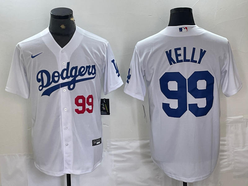 Men's Los Angeles Dodgers Joe Kelly White Home Replica Player Jersey baseball jersey product view 1