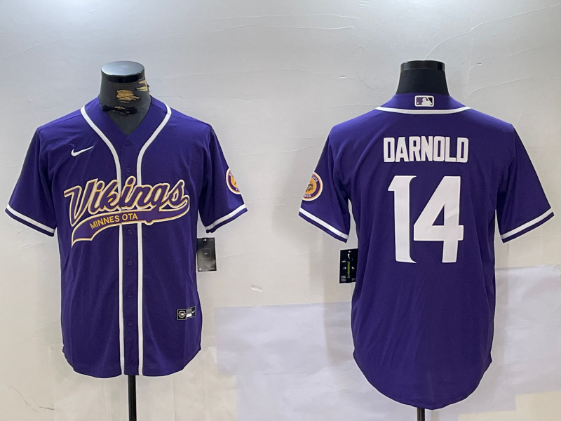 Men's Minnesota Vikings Sam Darnold Purple Game Jersey football jersey product view 1