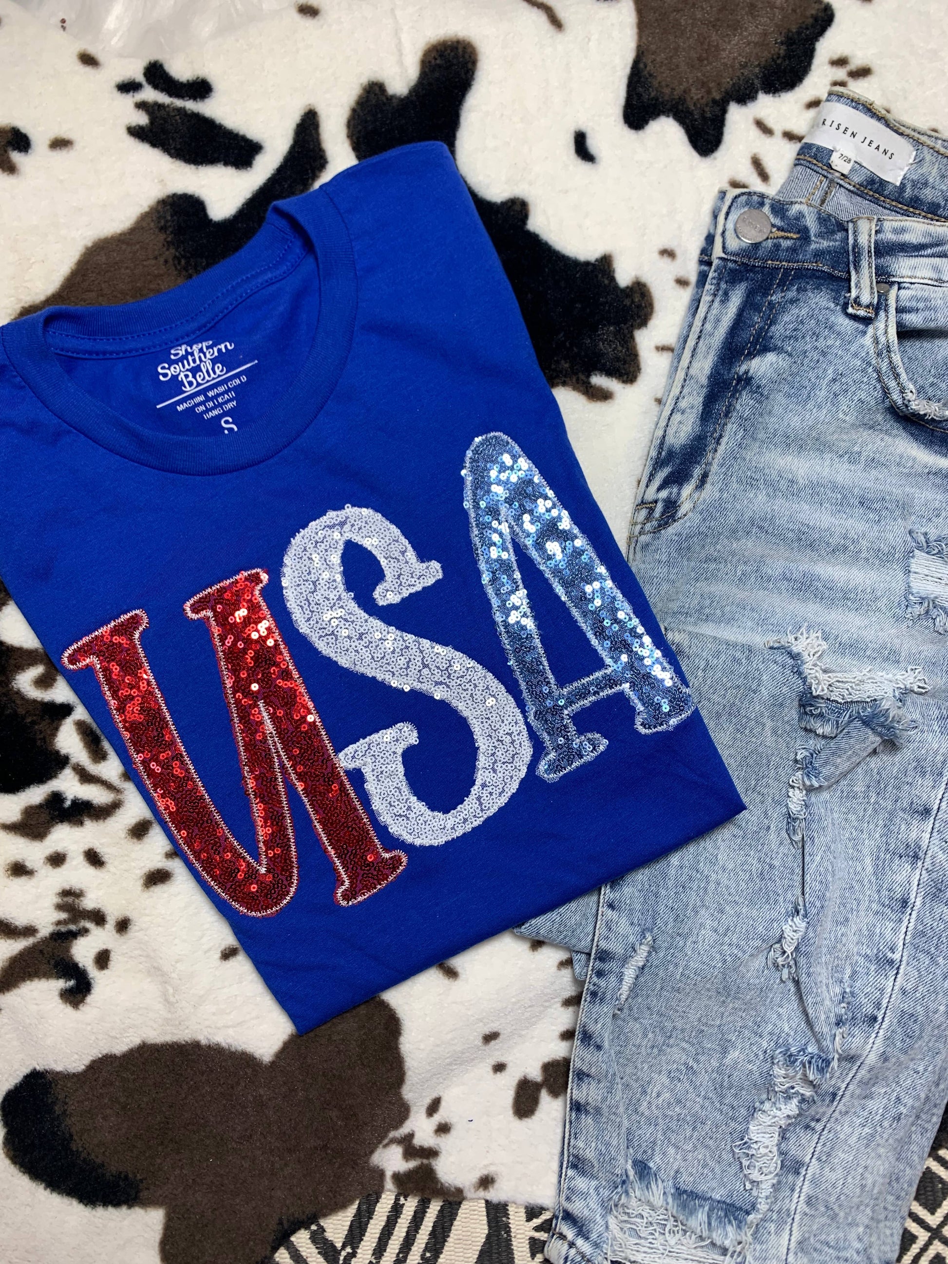 Sale USA Patriotic 4th of July Short Sleeve Unisex T-shirt, Sweatshirt, Hoodie, Long Sleeve Tee - T-Shirt, Sweatshirt, Hoodie