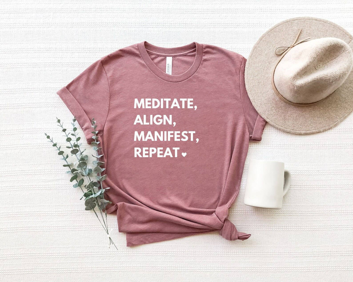 Meditate Align Manifest Repeat T-Shirt Unisex T-shirt, Sweatshirt, Hoodie, Long Sleeve Tee - T-Shirt, Sweatshirt, Hoodie
