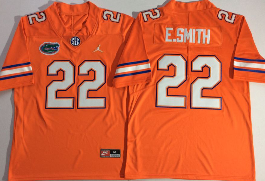 Men's Florida Gators Emmitt Smith #22 Orange Player Game Jersey sports jersey product view 1