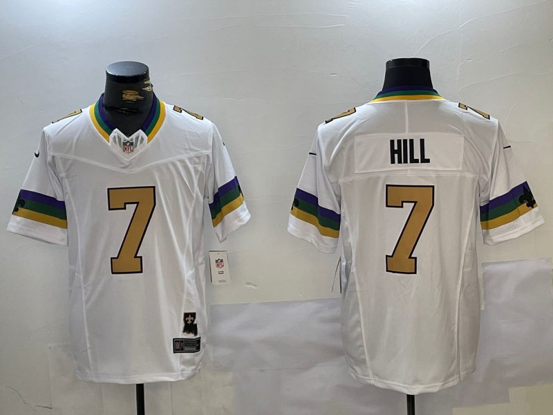 Men's New Orleans Saints Taysom Hill White Fashion Game Jersey football jersey product view 1