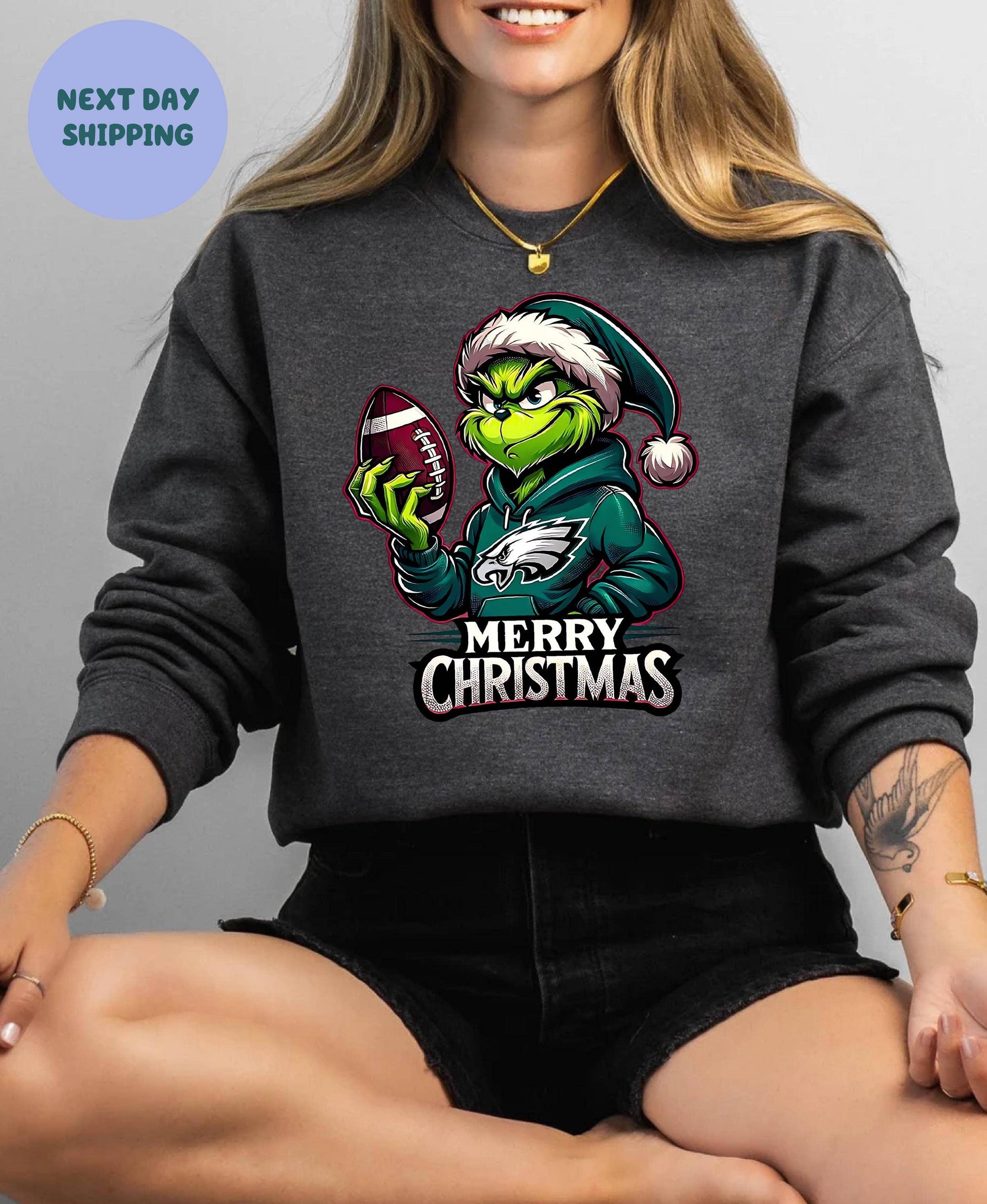 Philadelphia Football Merry Christmas Sweatshirt Unisex T-shirt, Sweatshirt, Hoodie, Long Sleeve Tee - T-Shirt, Sweatshirt, Hoodie