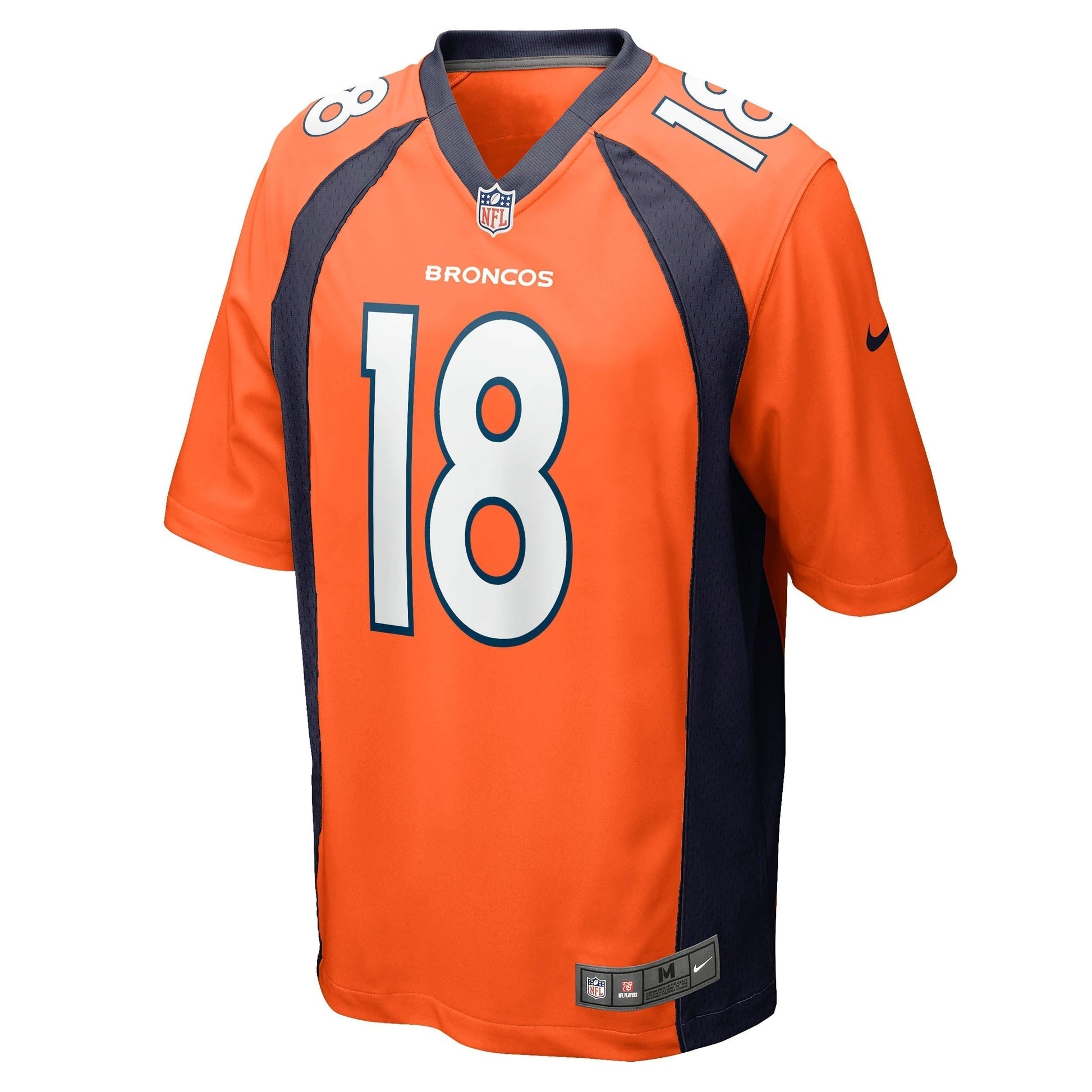 Frank Tripucka Denver Broncos Retired Jersey - Orange football jersey product view 2