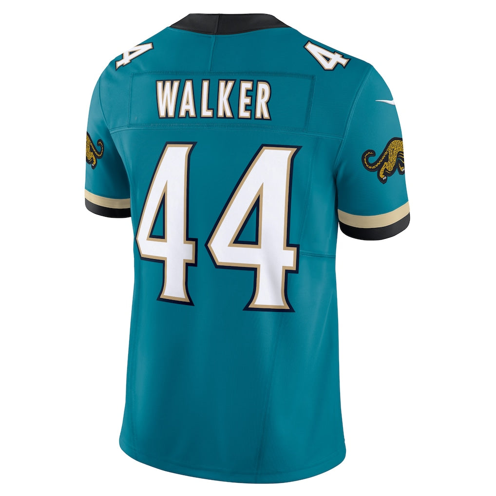 J.Jaguars #44 Travon Walker Teal Prowler Throwback Vapor F.U.S.E. Limited Jersey football jersey product view 1