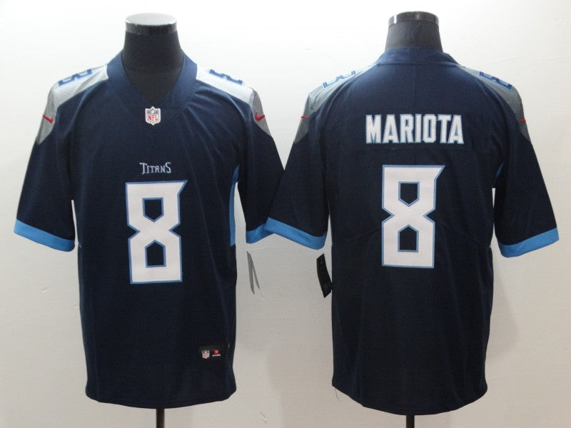 Men's Tennessee Titans Marcus Mariota Navy Game Jersey football jersey product view 1