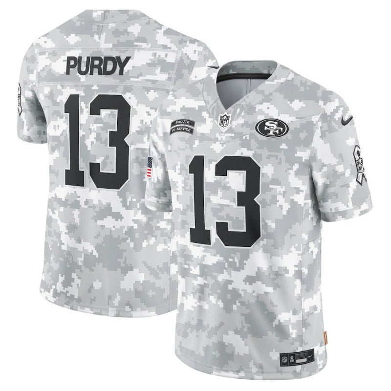 Brock Purdy San Francisco 49ers Salute To Service 2024 Jersey football jersey product view 1