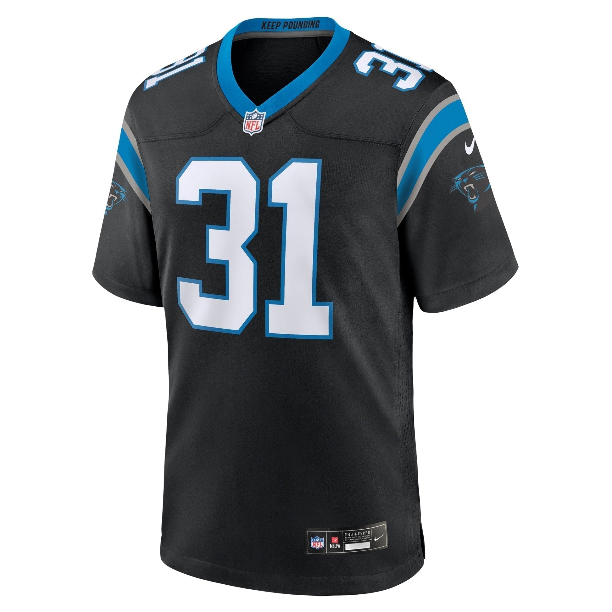 Lamar Jackson Carolina Panthers Game Jersey - Black football jersey product view 2