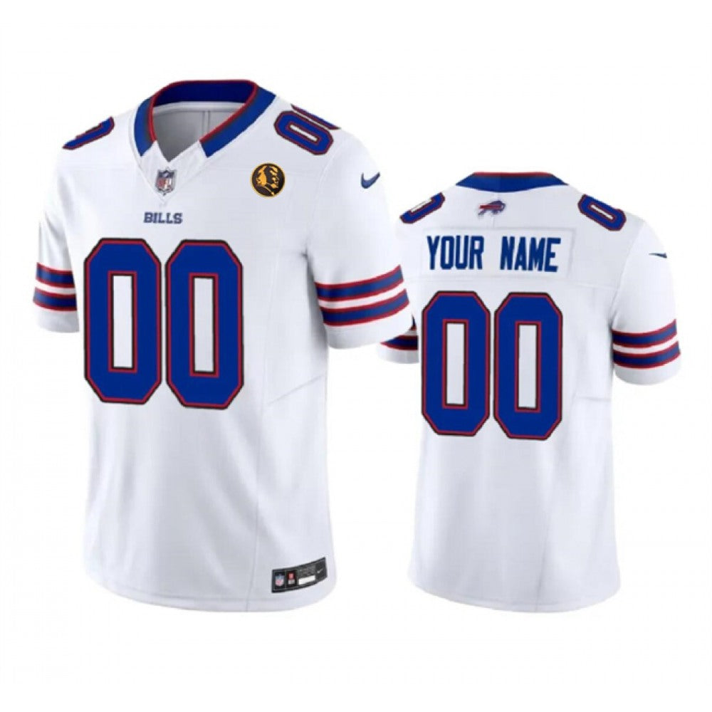 Men's Buffalo Bills Active Player Custom White 2023 F.U.S.E. With John Madden Patch Vapor Limited Stitched Football Jersey football jersey product view 1