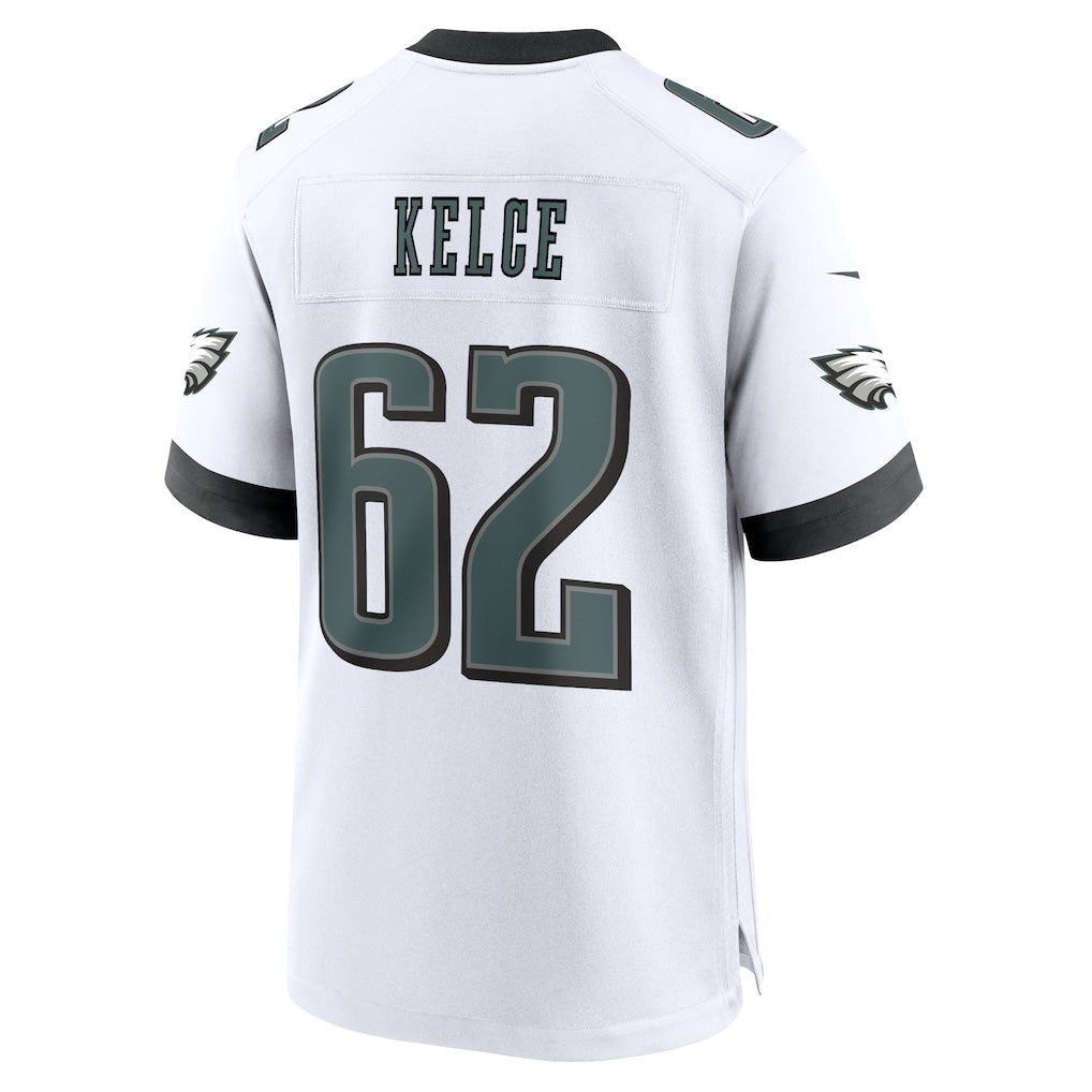 P.Eagles #62 Jason Kelce White Game Jersey football jersey product view 1