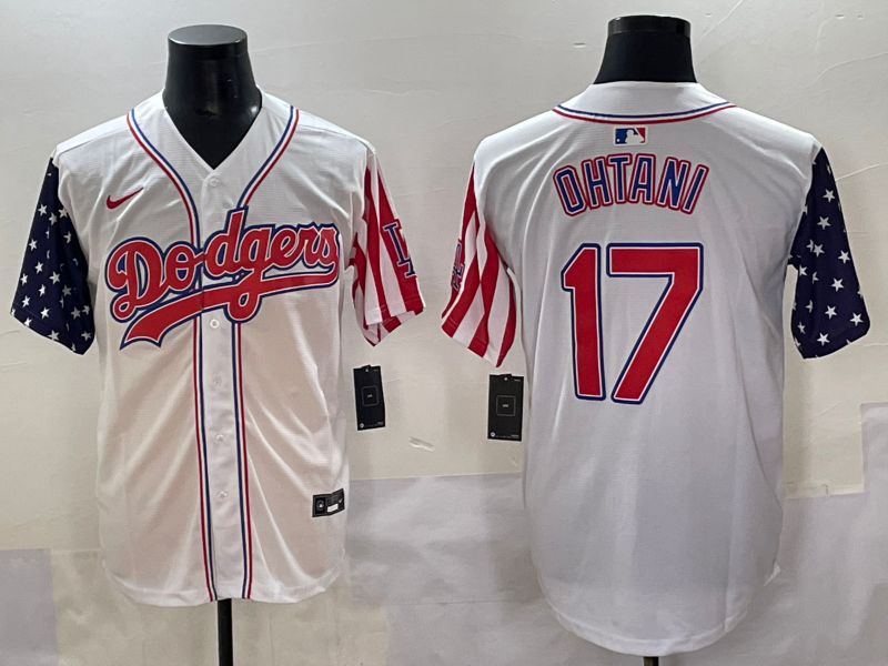 Men's Los Angeles Dodgers Shohei Ohtani White Replica Game Jersey baseball jersey product view 1
