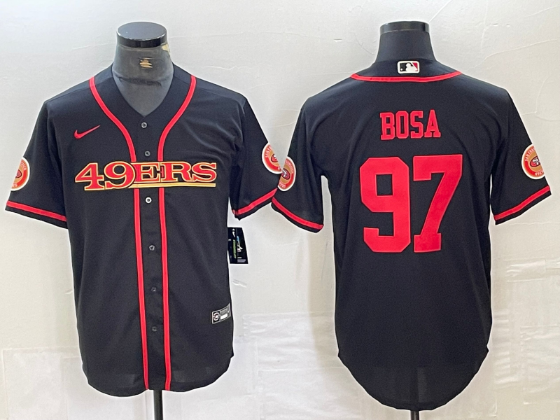 Men's San Francisco 49ers Nick Bosa Black Joint Edition Player Jersey football jersey product view 1