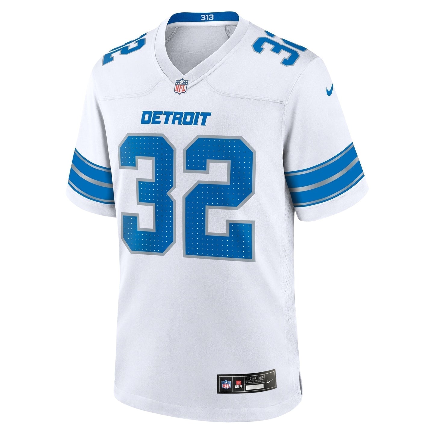 Brian Branch Detroit Lions White Game Jersey - White football jersey product view 2