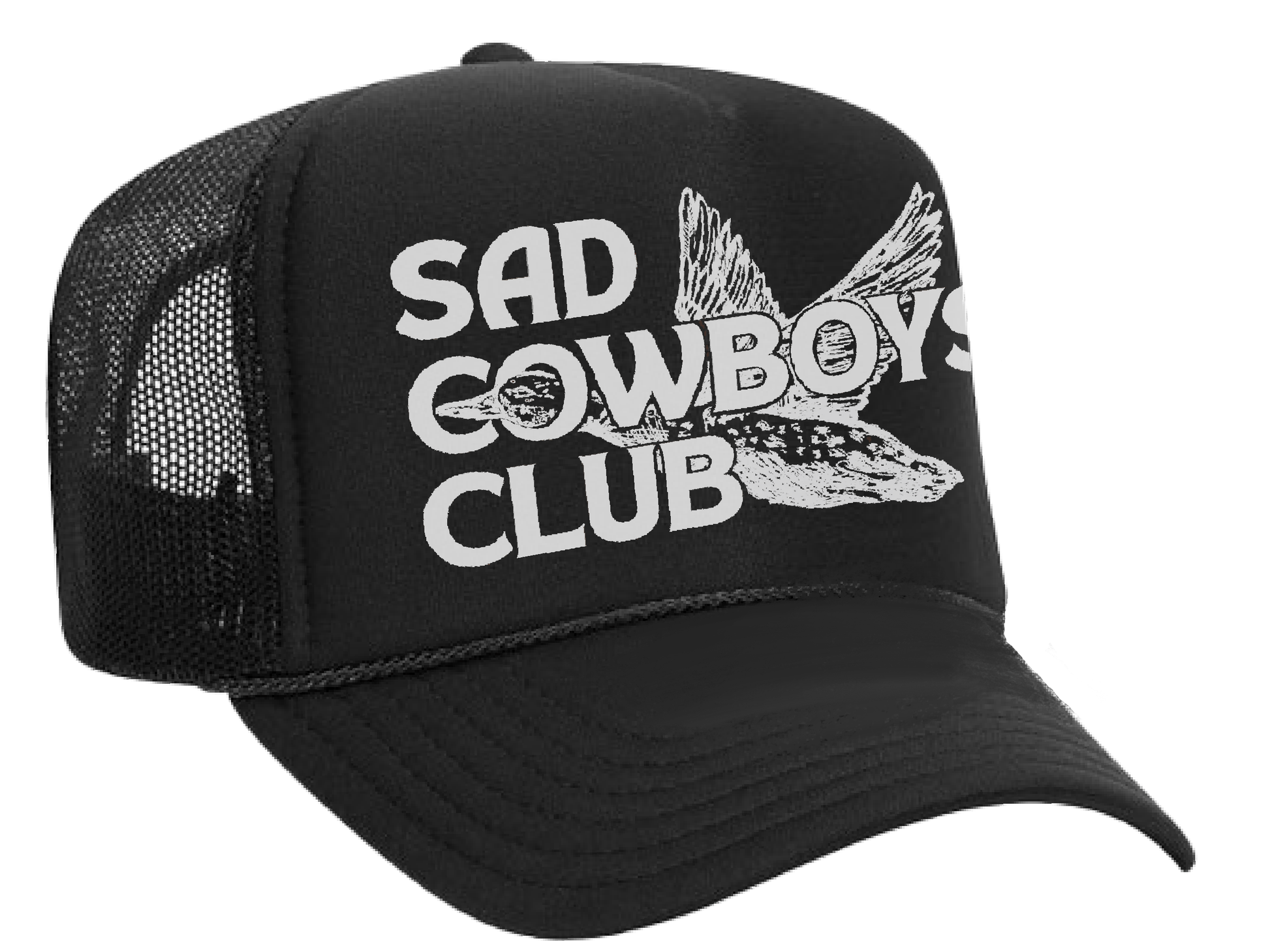Sad Cowboys Club - Foam Trucker Cap Unisex T-shirt, Sweatshirt, Hoodie, Long Sleeve Tee - T-Shirt, Sweatshirt, Hoodie