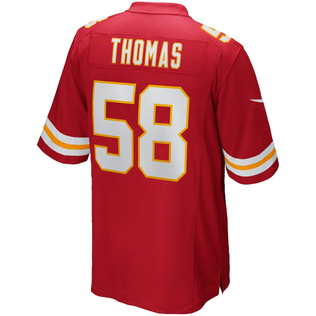 KC.Chiefs #58 Derrick Thomas Red Game Retired Player Jersey football jersey product view 1