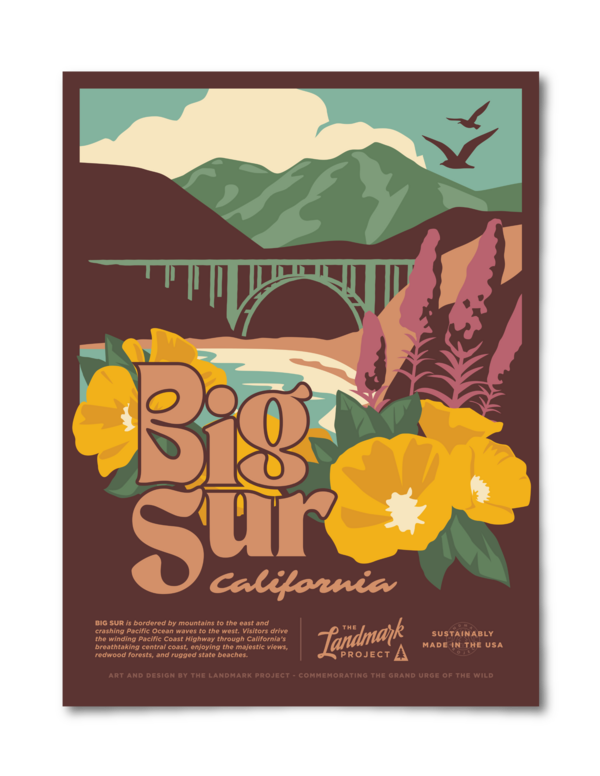 Big Sur Poster Unisex T-shirt, Sweatshirt, Hoodie, Long Sleeve Tee - T-Shirt, Sweatshirt, Hoodie