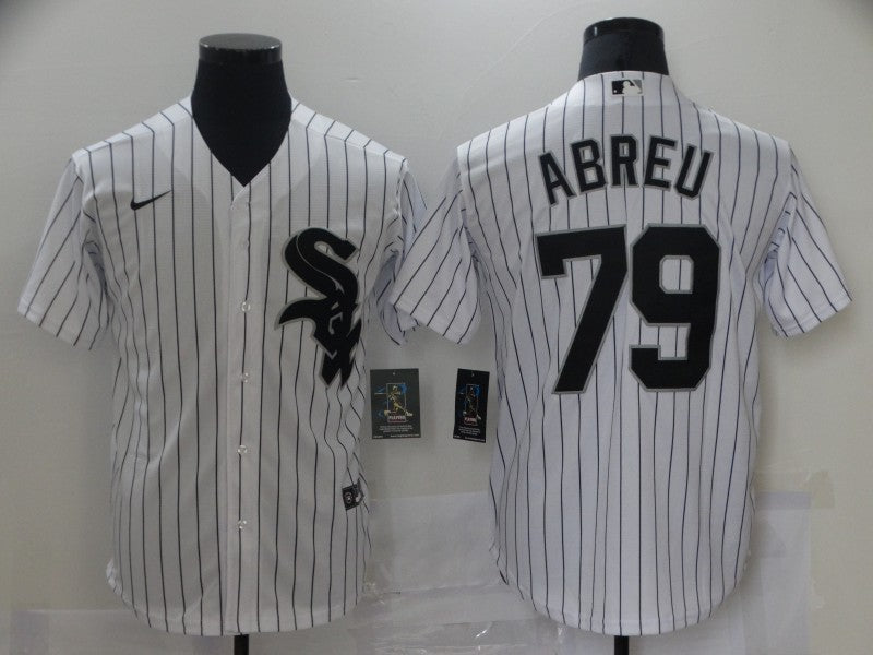 Men's Chicago White Sox Jose Abreu White Replica Baseball Jersey baseball jersey product view 1