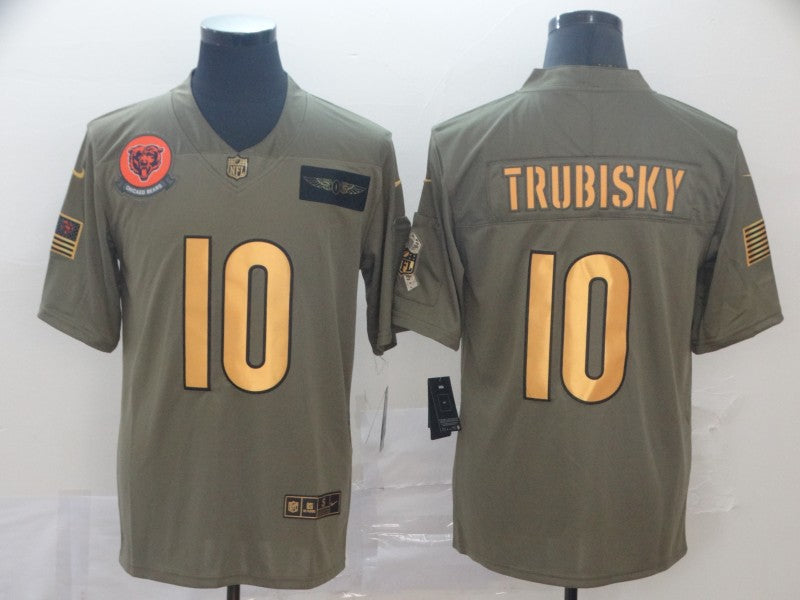 Men's Chicago Bears Mitch Trubisky #10 Brown Game Player Jersey1 football jersey product view 1