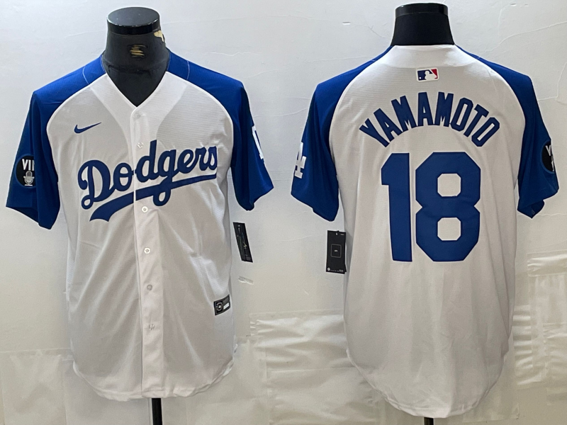 Men's Los Angeles Dodgers Yoshinobu Yamamoto White Authentic Player Jersey baseball jersey product view 1
