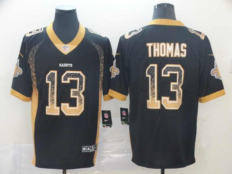 Men's New Orleans Saints Michael Thomas #13 Black Team Game Jersey1 football jersey product view 1