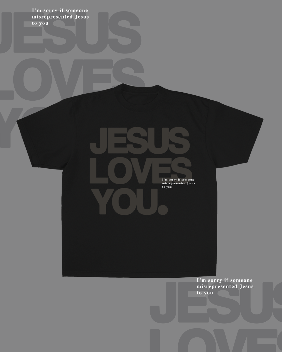 Monochrome "I'm Sorry" Tee || Jet Black Unisex T-shirt, Sweatshirt, Hoodie, Long Sleeve Tee - T-Shirt, Sweatshirt, Hoodie