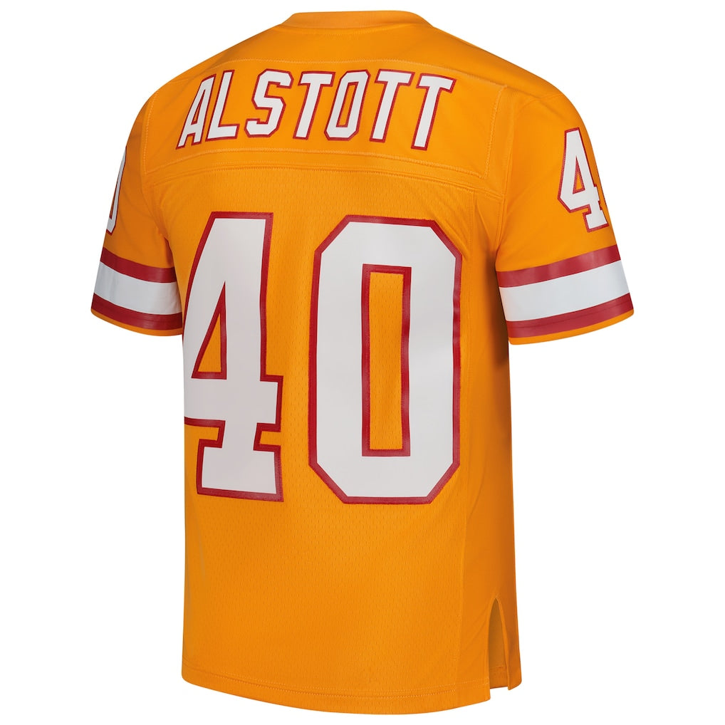 TB.Buccaneers #40 Mike Alstott Orange Legacy Replica Jersey football jersey product view 1