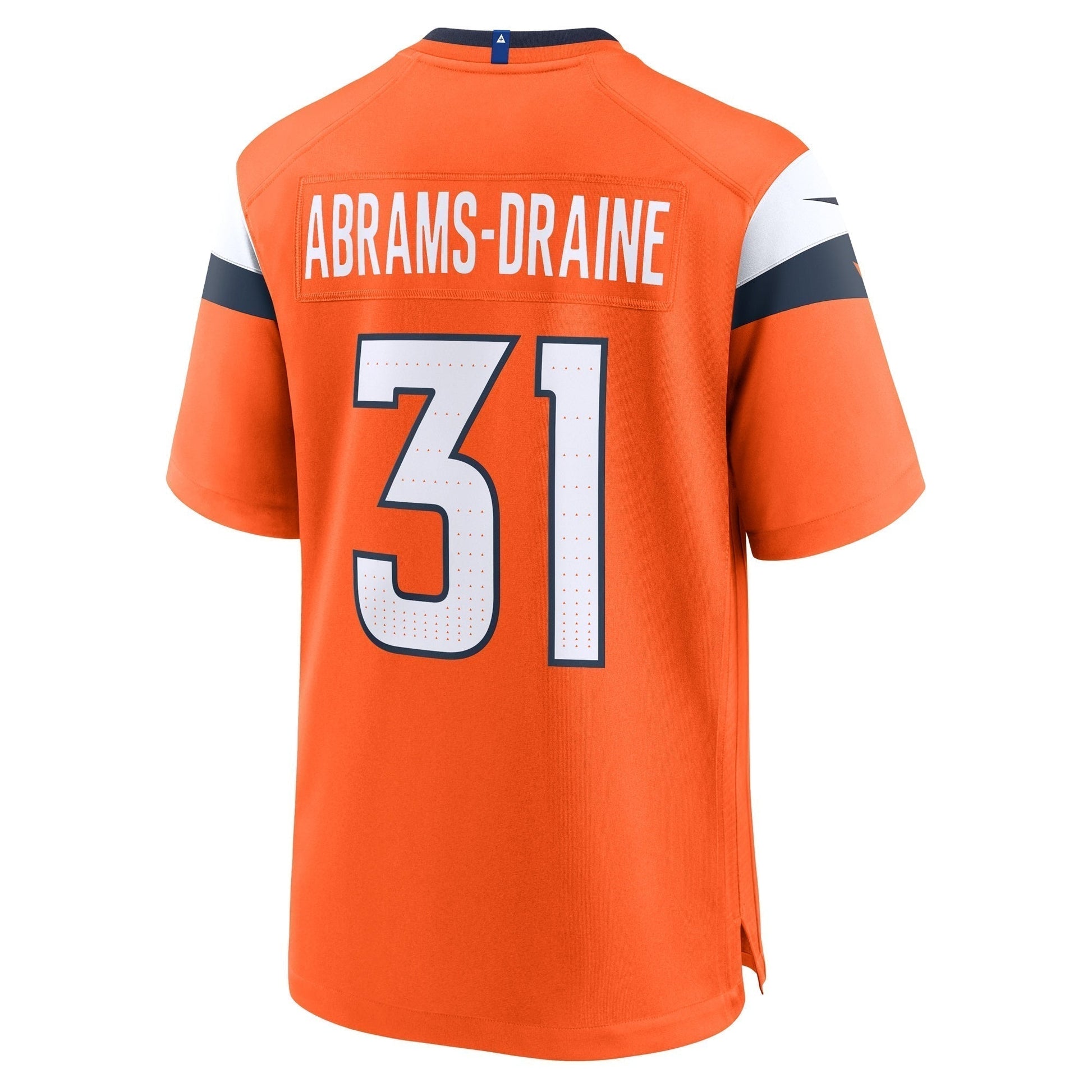 Kris Abrams-Draine Denver Broncos Team Game Jersey - Orange football jersey product view 3