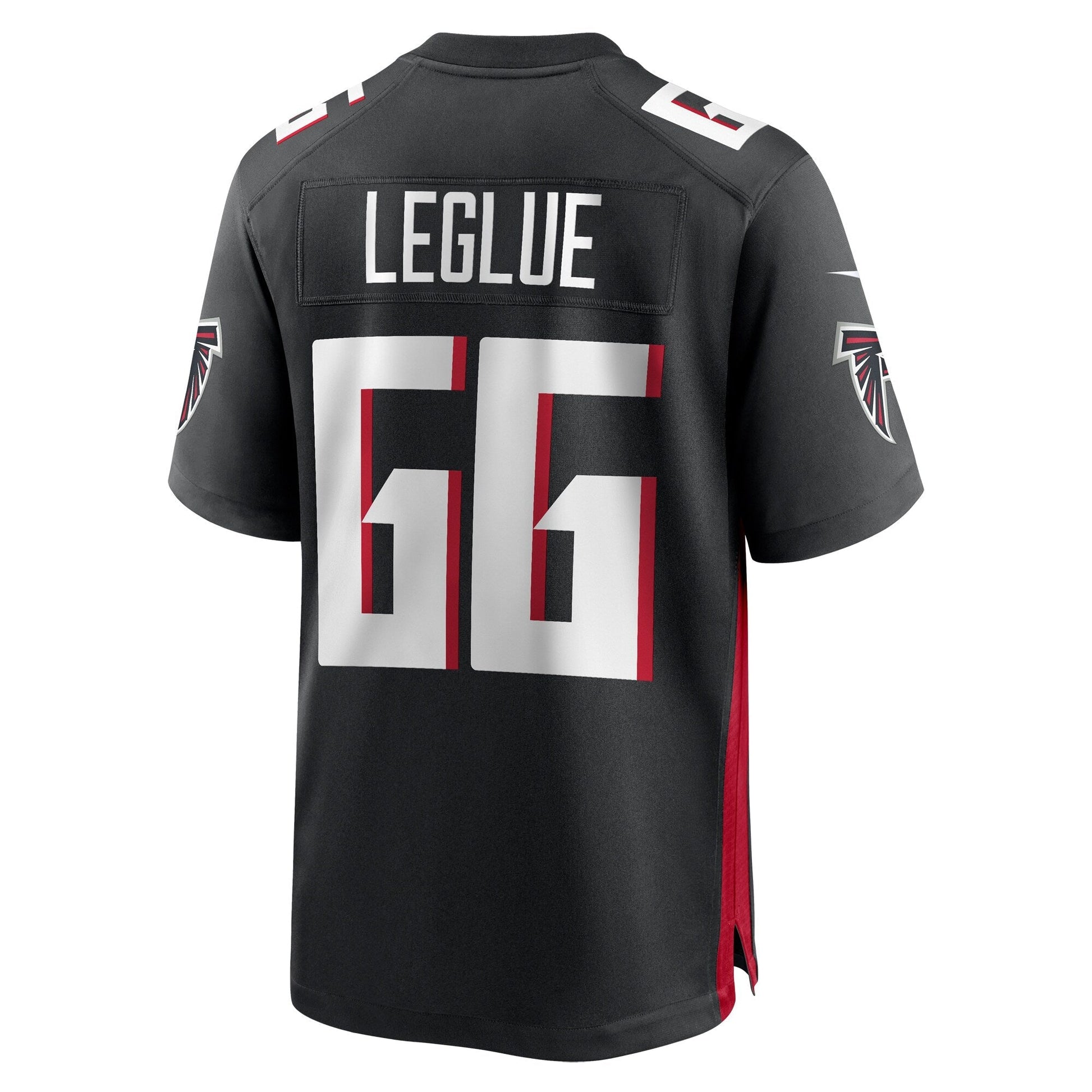 John Leglue Atlanta Falcons Team Game Jersey - Black football jersey product view 3