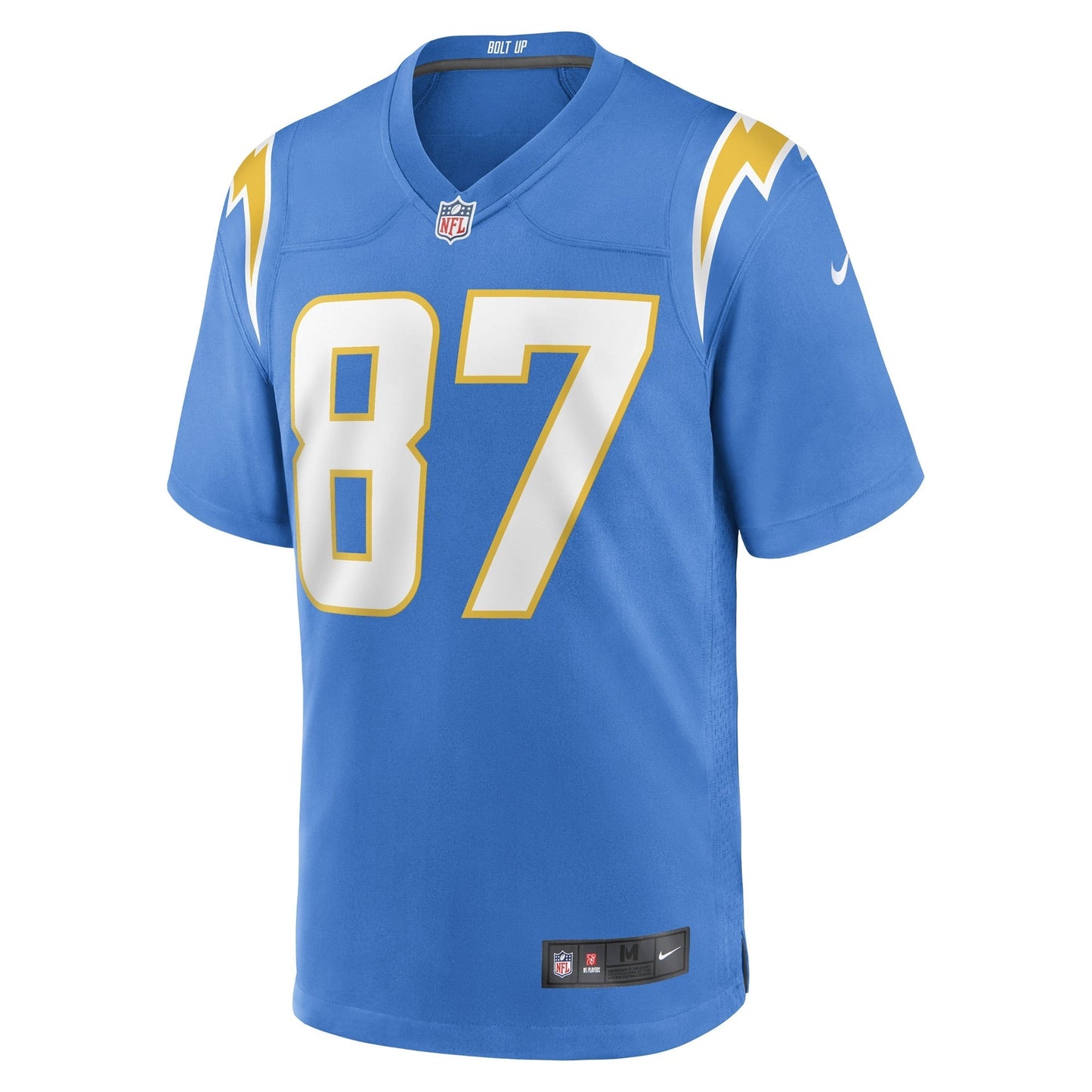 Hunter Kampmoyer Los Angeles Chargers Game Jersey - Powder Blue football jersey product view 2