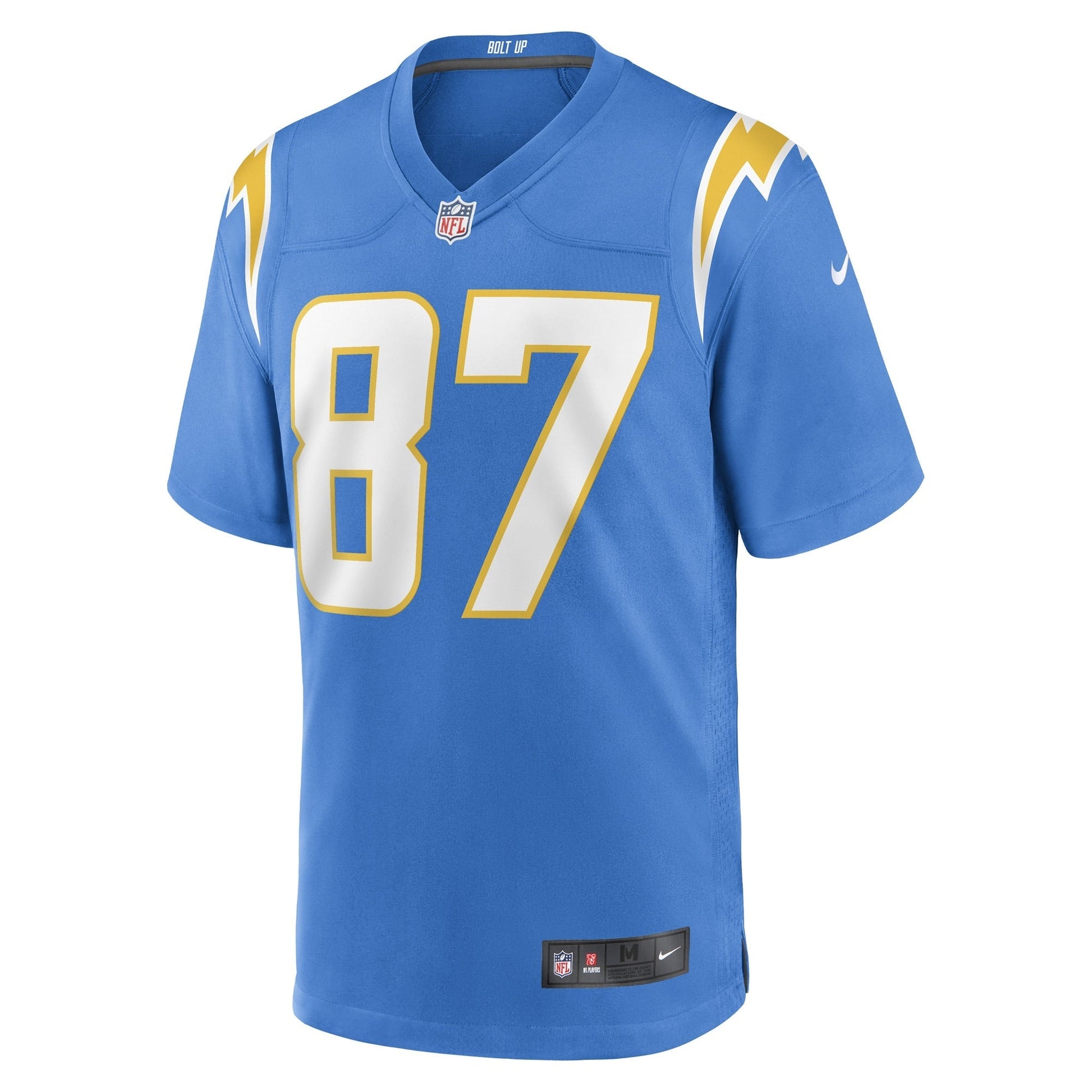 Hunter Kampmoyer Los Angeles Chargers Game Jersey - Powder Blue football jersey product view 2