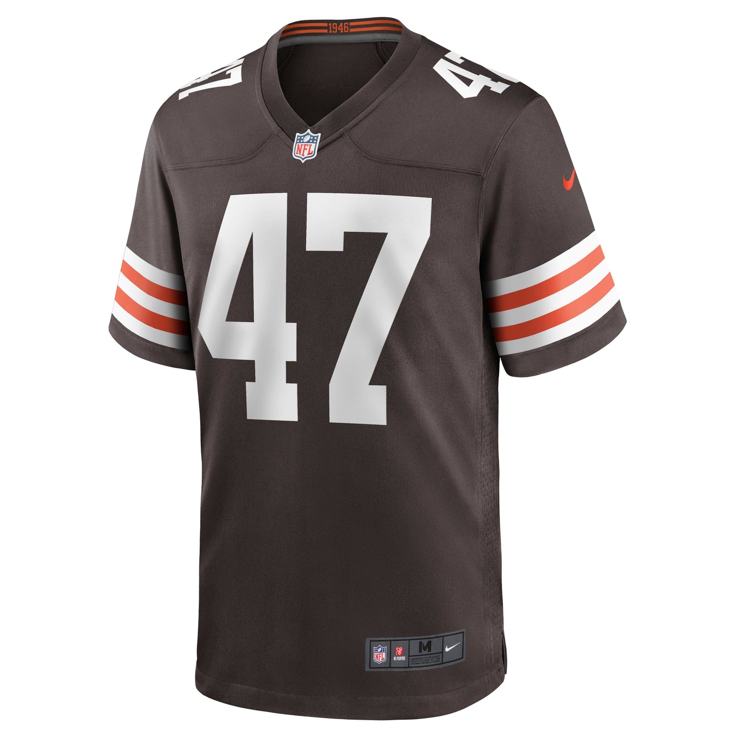 Charley Hughlett Cleveland Browns Game Jersey - Brown football jersey product view 2