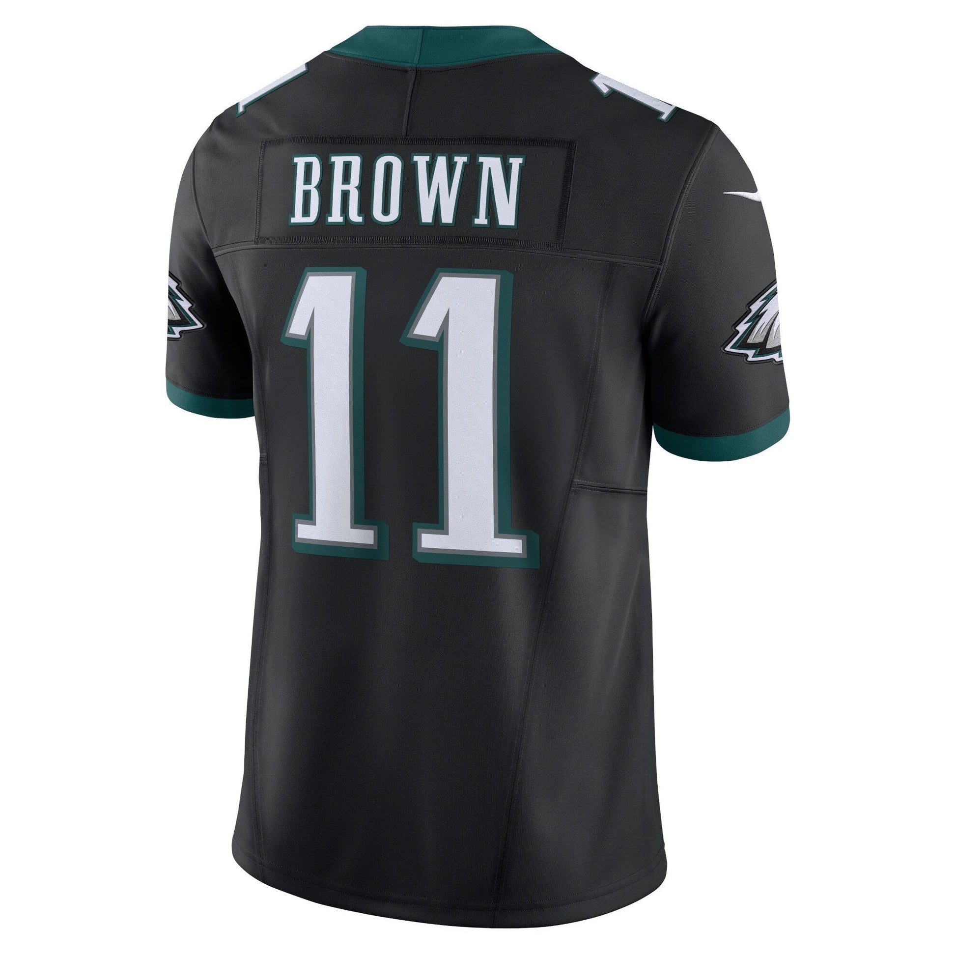A.J. Brown Philadelphia Eagles Vapor F.U.S.E. Limited Jersey - Black football jersey product view 3