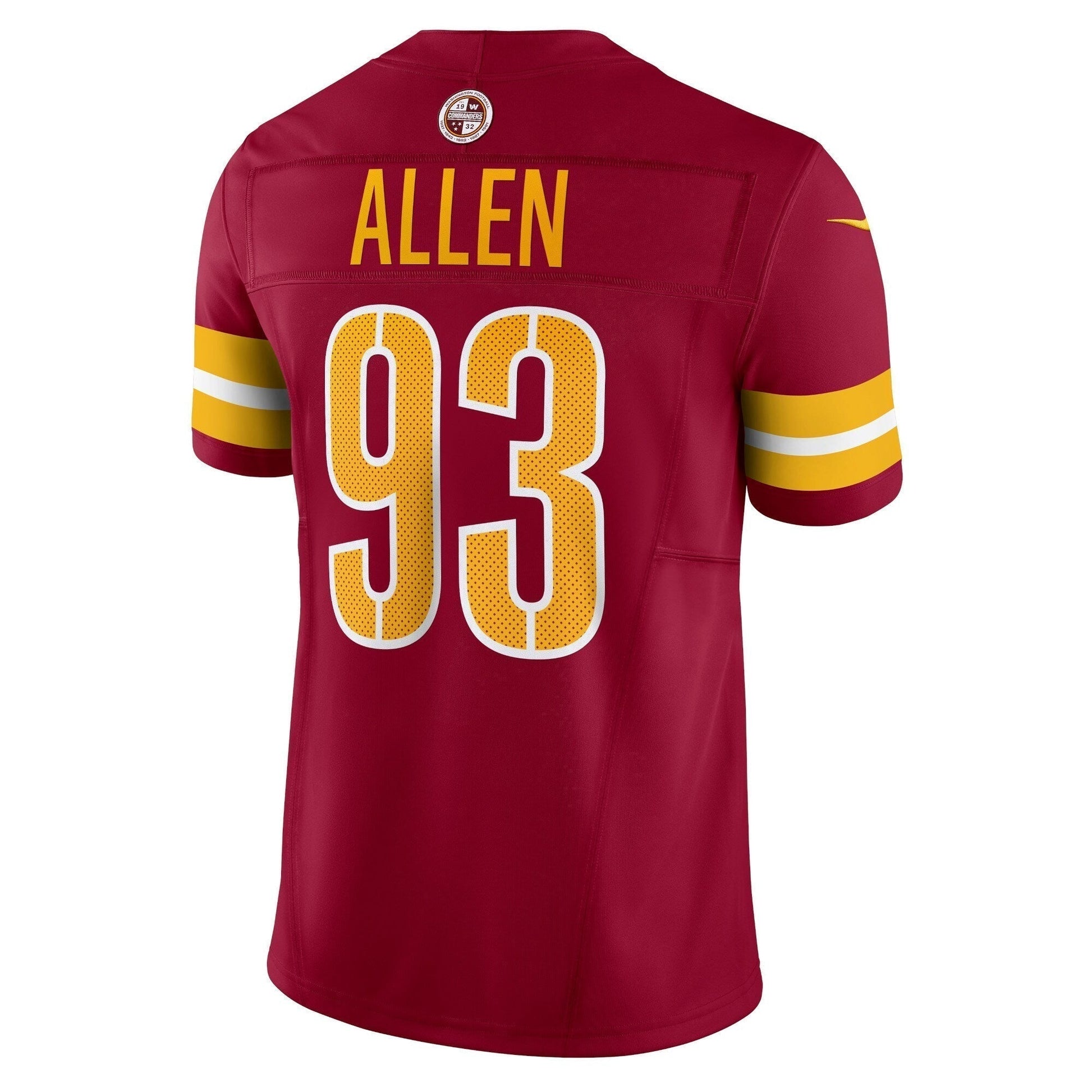 Jonathan Allen Washington Commanders Vapor F.U.S.E. Limited Jersey - Burgundy football jersey product view 3