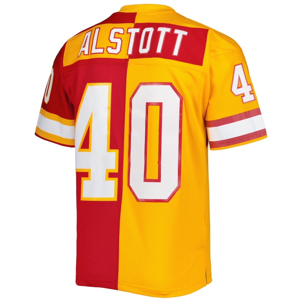 TB.Buccaneers #40 Mike Alstott Orange/Red 1996 Split Legacy Replica Jersey football jersey product view 1