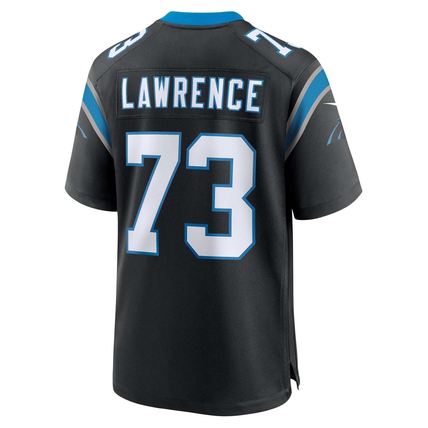 Rashard Lawrence Carolina Panthers Game Jersey - Black football jersey product view 3