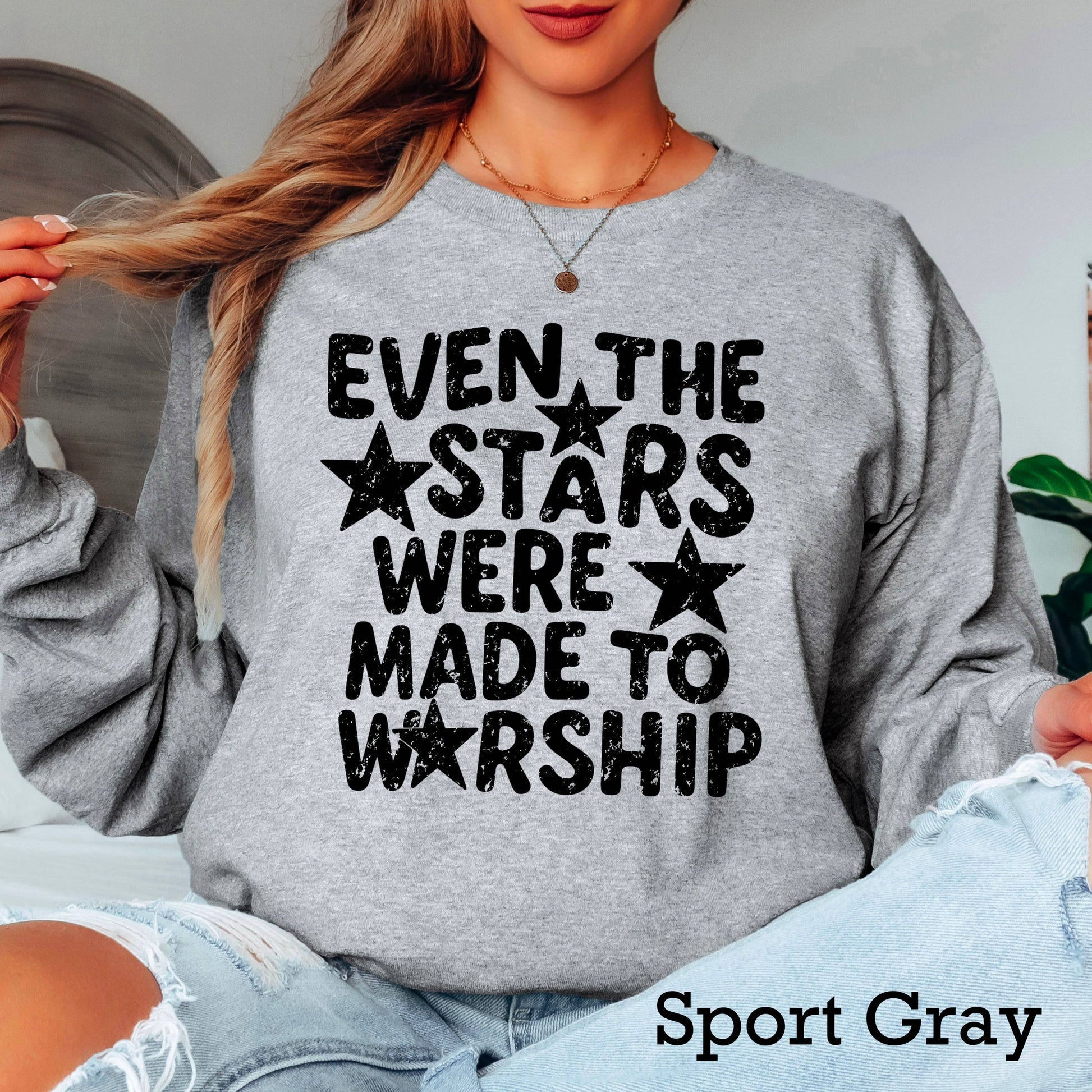 Even the Stars Were Made Long Sleeve Christian Shirt Unisex T-shirt, Sweatshirt, Hoodie, Long Sleeve Tee - T-Shirt, Sweatshirt, Hoodie