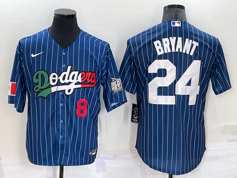 Men's Los Angeles Dodgers Kris Bryant -24 Blue Game Player Jersey basketball jersey product view 1