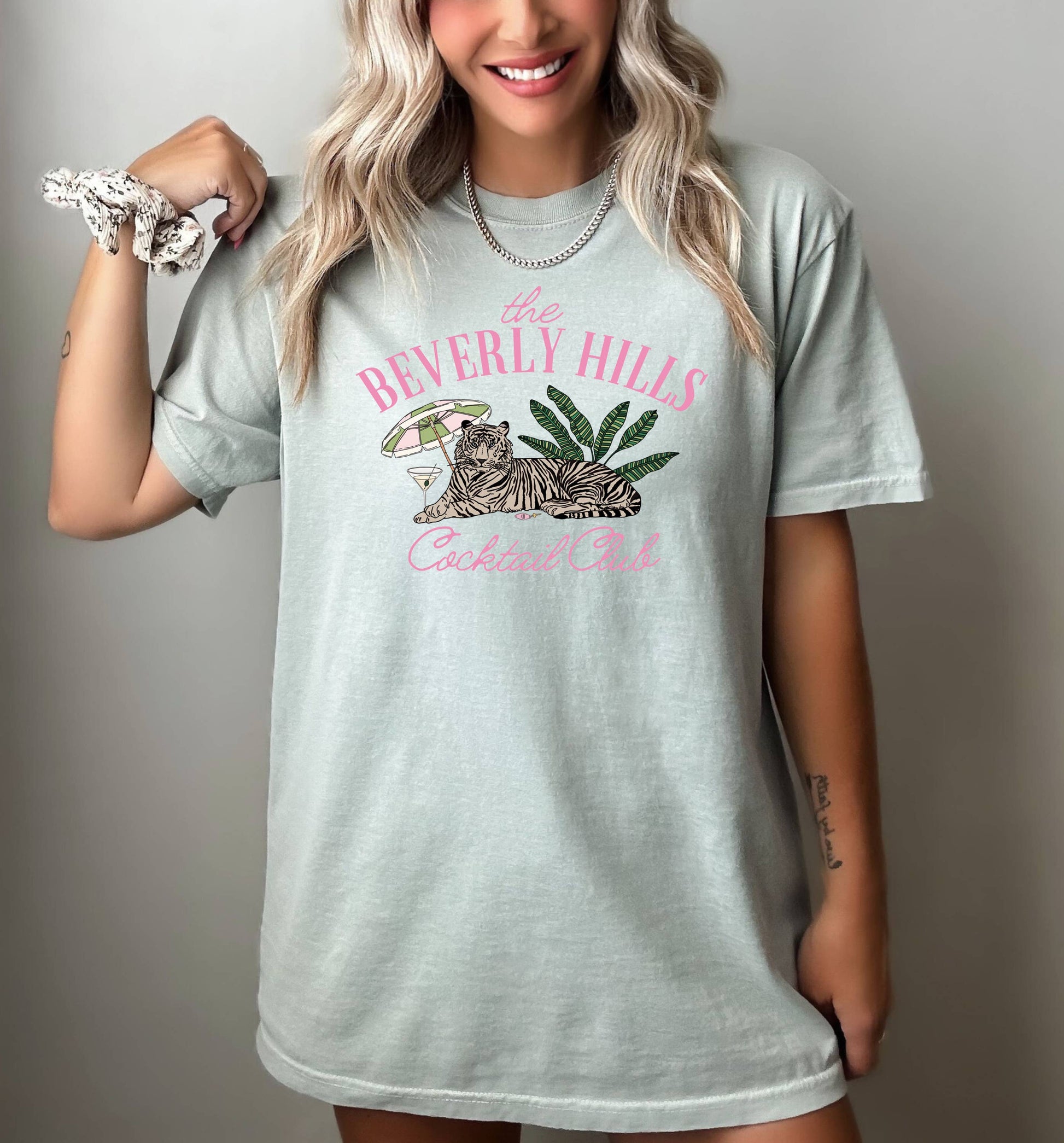 Transfer Only, Trendy Screen Print Transfer, Beverly Hills Unisex T-shirt, Sweatshirt, Hoodie, Long Sleeve Tee - T-Shirt, Sweatshirt, Hoodie