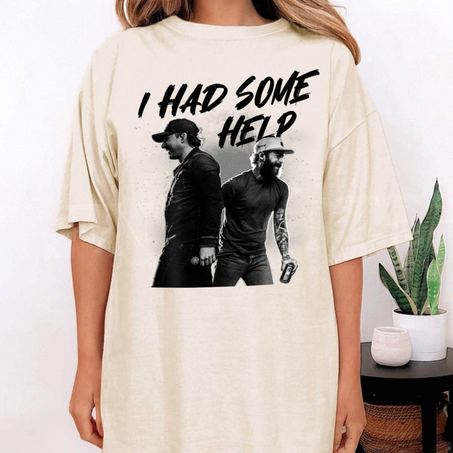 I Had Some Help Wallen and Malone Unisex T-shirt, Sweatshirt, Hoodie, Long Sleeve Tee - T-Shirt, Sweatshirt, Hoodie