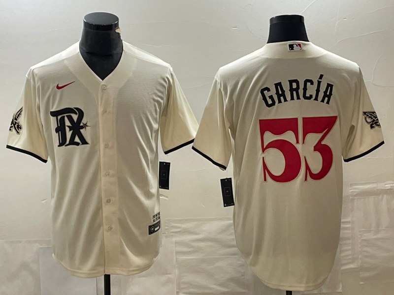 Men's Texas Rangers Adolis Garcia Cream 2023 City Connect Replica Baseball Jersey baseball jersey product view 1