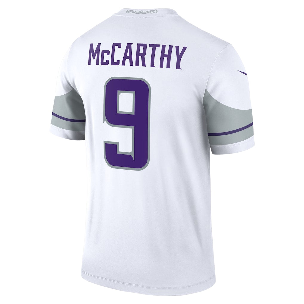 M.Vikings #9 J.J. McCarthy White Legend Player Performance Top Jersey football jersey product view 1