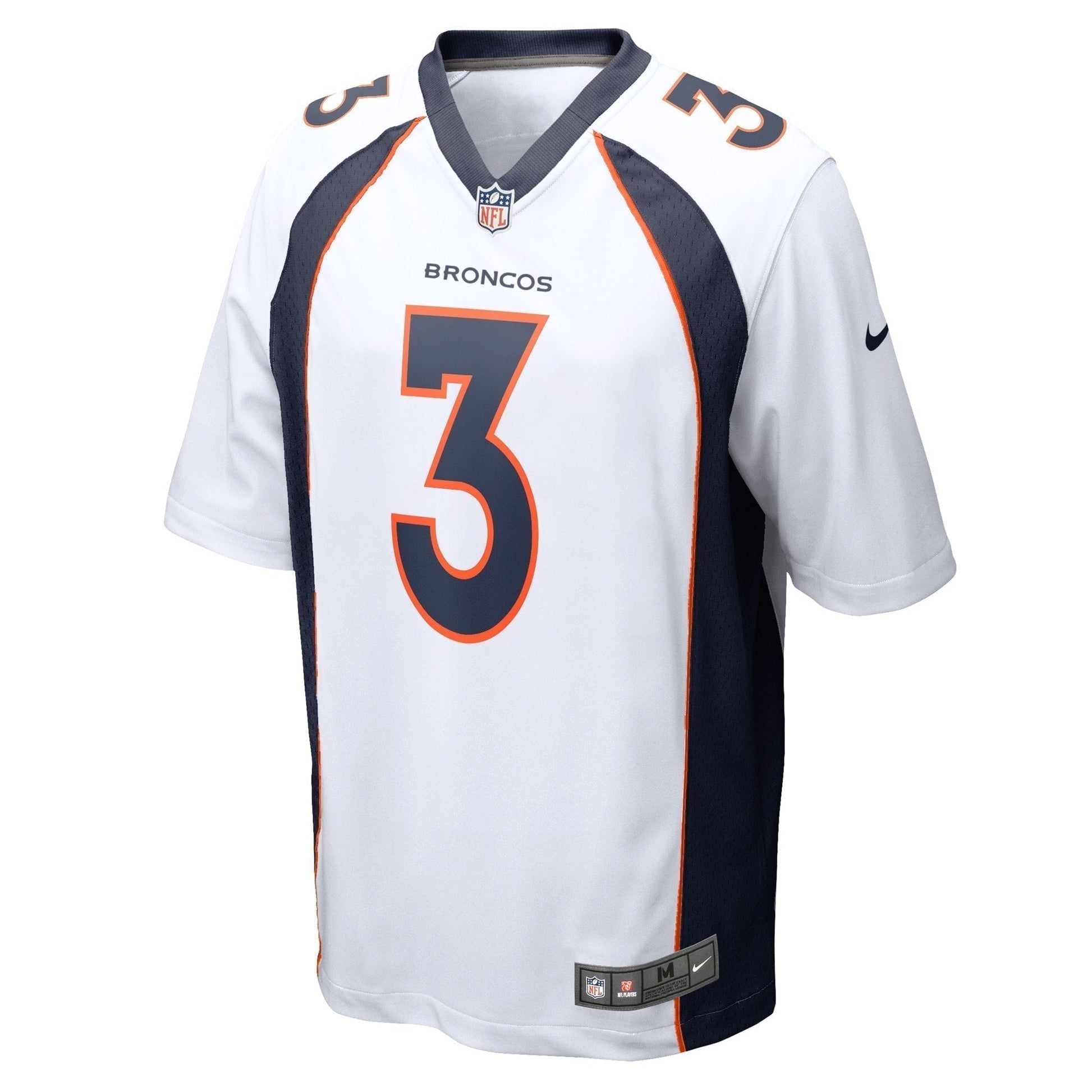 Russell Wilson Denver Broncos Game Jersey - White football jersey product view 2