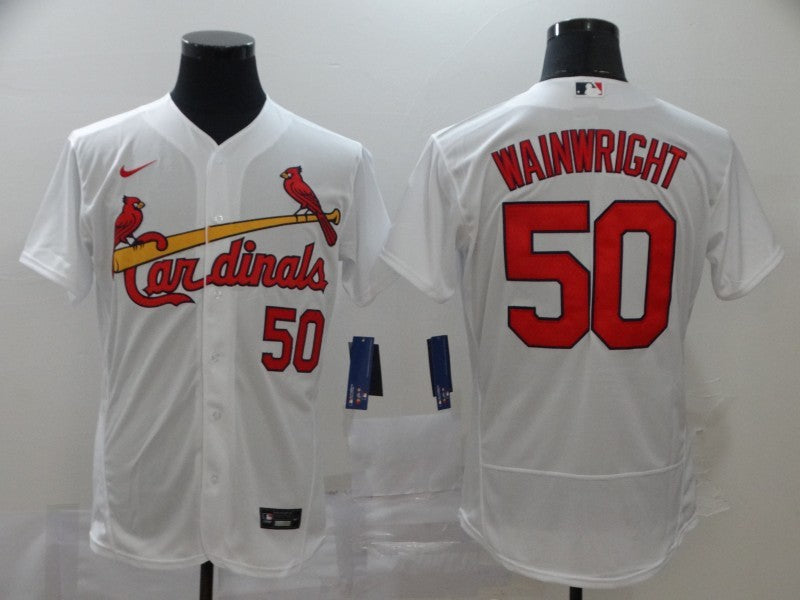 Men's St. Louis Cardinals Adam Wainwright White Replica Player Jersey baseball jersey product view 1