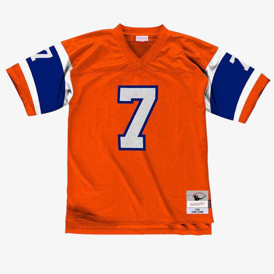 Men's John Elway Orange Denver Broncos 1994 Legacy Jersey football jersey product view 1