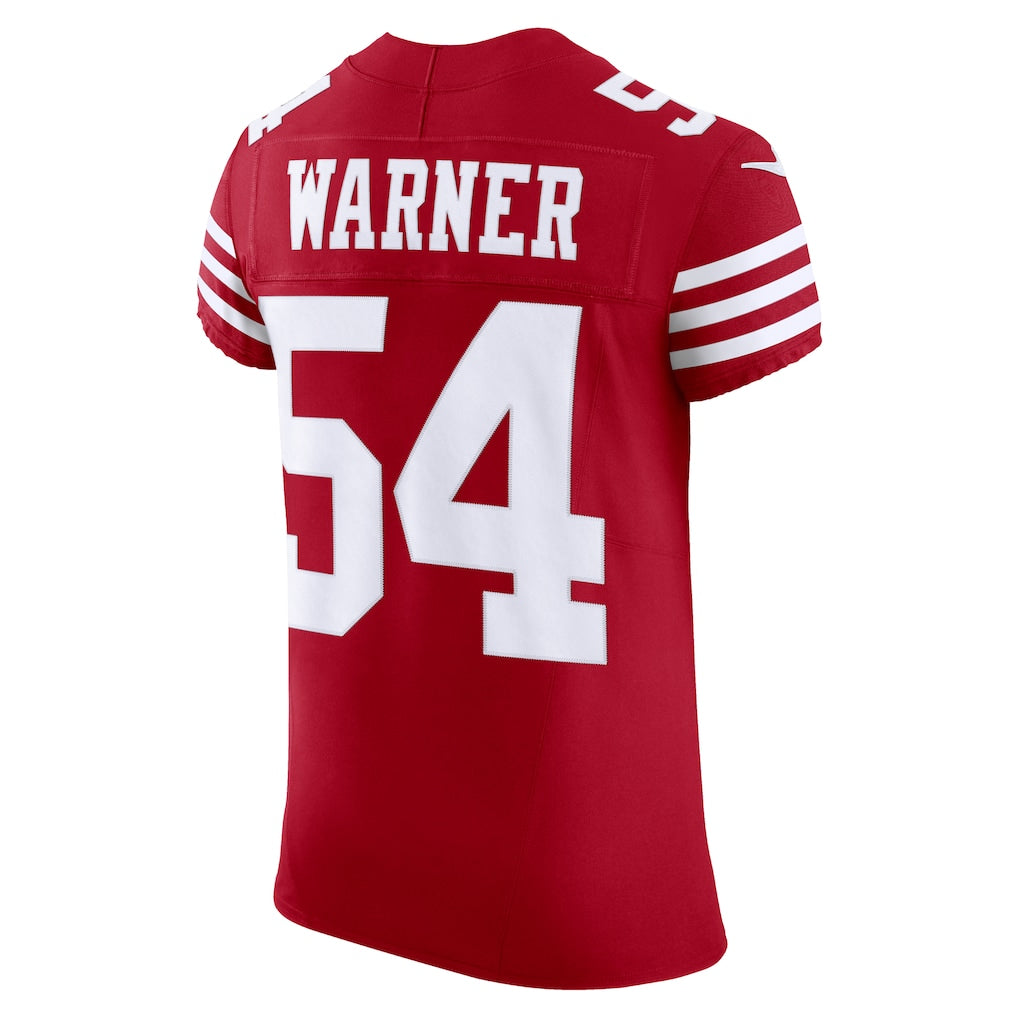 SF.49ers #54 Fred Warner Scarlet Vapor F.U.S.E. Elite Jersey football jersey product view 1