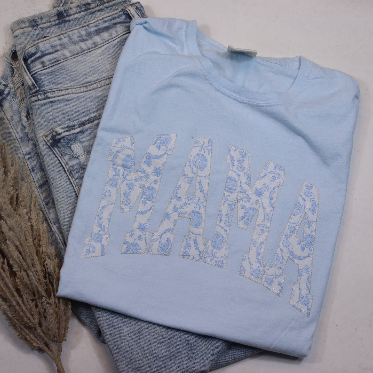 Light Blue Floral Mama Mother's Day Short Sleeve Unisex T-shirt, Sweatshirt, Hoodie, Long Sleeve Tee - T-Shirt, Sweatshirt, Hoodie